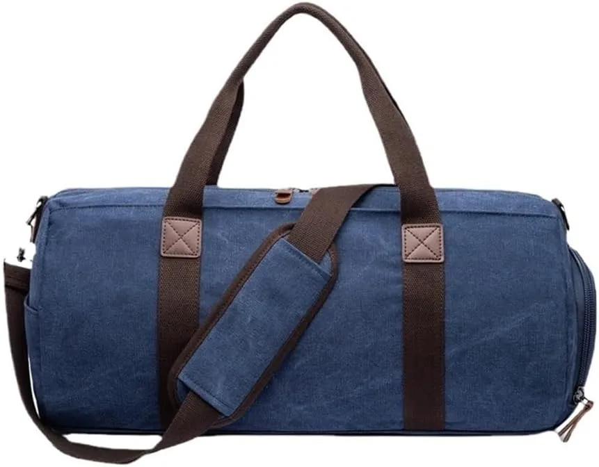 Waterproof Vintage Large Overnight Bag For Men Carry on Canvas Travel Duffel Bags With Suitcase Handle