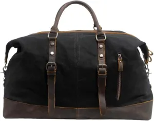 Waterproof Waxed Canvas Travel Duffel Bags Large Computer Laptop Bag Tote for Men Office Work