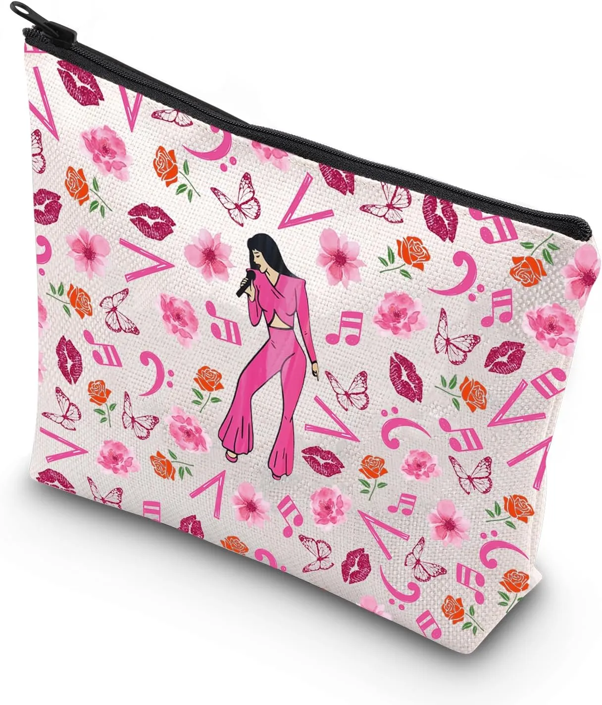 WCGXKO Song Makeup Bag - Singer Fan Inspired Cosmetic Bag - Music Gift (Bidii)