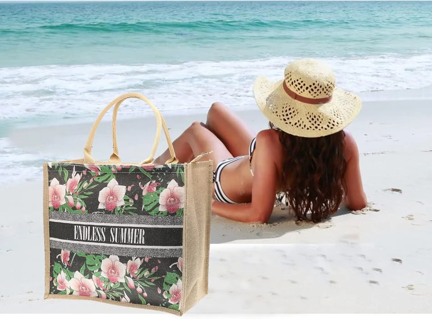 We We Summer Beach bags for Women Large Beach Tote Bag Pool Beach Towel Bags Daily Bags for Travel Gym