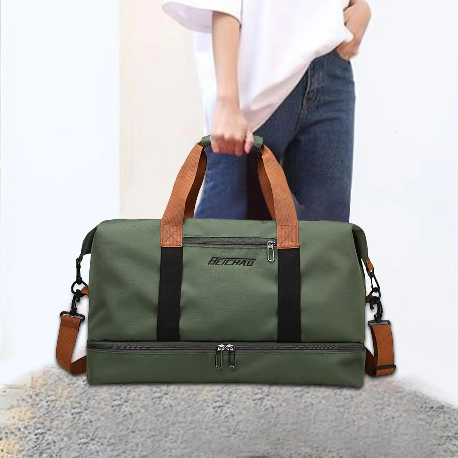 Weekender Bags Women - Travel Duffel Bag Women, Stylish Travel Bag | Mens, Weekender For Ladies Overnight Carry On Tote Duffel With Luggage Sleeve And Shoes Compa