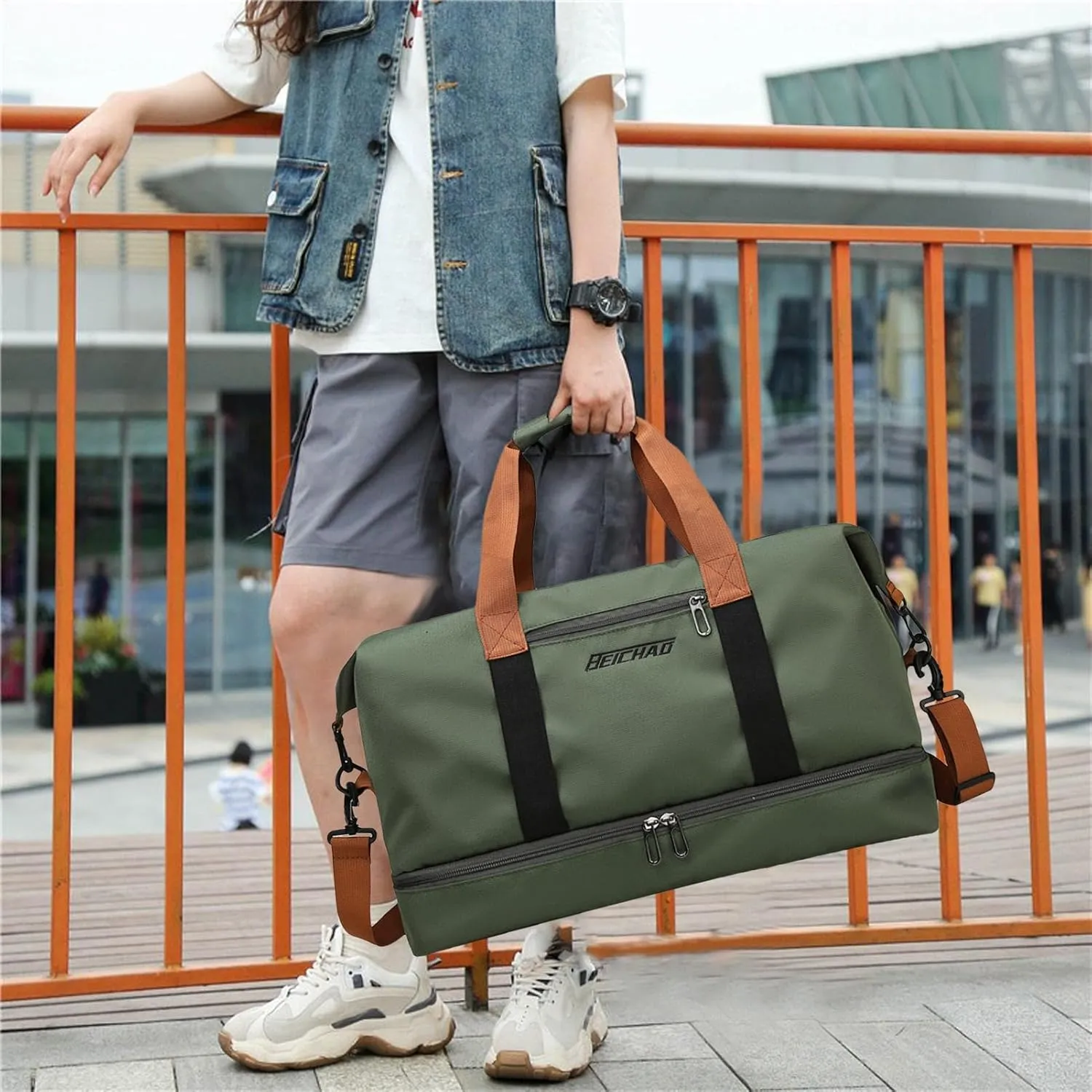 Weekender Bags Women - Travel Duffel Bag Women, Stylish Travel Bag | Mens, Weekender For Ladies Overnight Carry On Tote Duffel With Luggage Sleeve And Shoes Compa