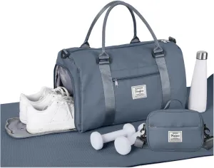 Weekender Gym Duffel Bags for Women Olive Green with Toiletry Bag