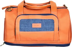 Weekender Overnight Travel Bag | Carry-On, Personal Item | Polyester, Leather & Denim | Shoe & Laptop Pocket, Luggage Strap