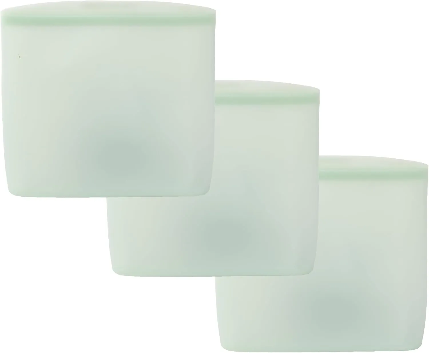 WeeSprout Reusable Silicone Bags (Set of 3) 100% Food Grade Storage Containers, Leakproof, Dishwasher & Microwave Safe, Snack, Sandwich, Quart, & Half Gallon Sizes