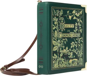 Well Read Beauty In Common Things Book Handbag Crossbody Purse Large