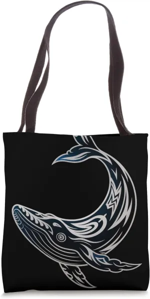 Whale Indian Tribal Art Native American Tote Bag