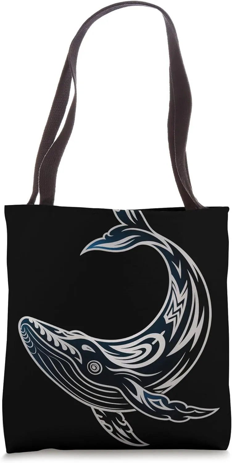 Whale Indian Tribal Art Native American Tote Bag