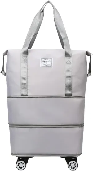 Wheeled Travel Bag - Rolling Luggage Duffel, Travels Duffels with Wheels | Detachable Luggage Bags Rolling Duffle Bag, Convertible Waterproof Wheeled Travel Duffel Luggage Rollers Telescoping Handle