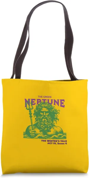 Winter Tale Green Neptune Florizel Quotation Shakespeare Tote Bag