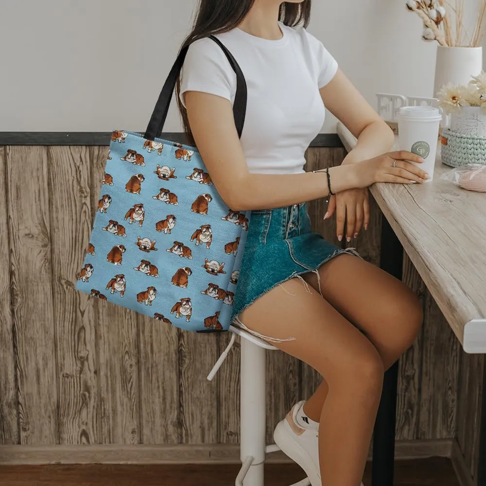 WIRESTER Big Tote Bag With Inner Pocket, Reusable Canvas Tote Bag for Women Girl, Beach Bag, Grocery Shopping Bag, Travel Bag