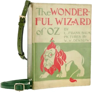 Wizard of Oz Book Costume Bag - Faux Leather, Adjustable Strap, Magnetic Closure