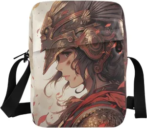Woman Knight Sling Bags Small Crossbody Purse with Front Back Pockets Adjustable Strap 6.6×2.5×9.4 IN 1 Pack