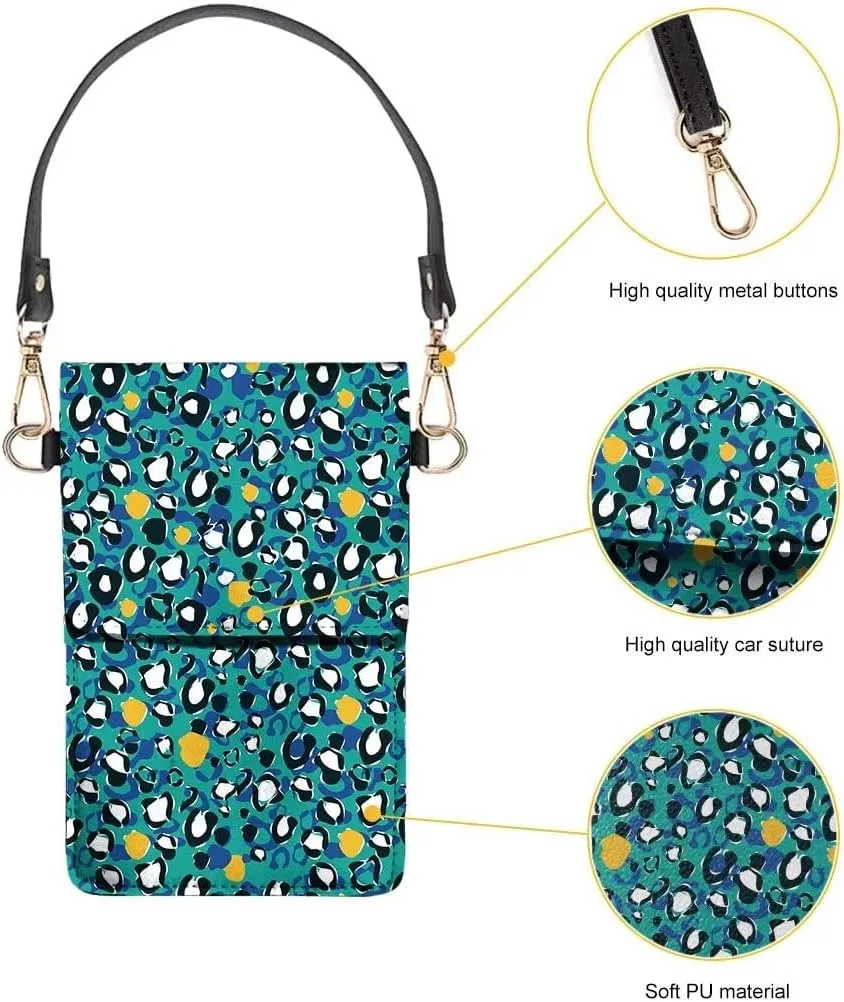 Women Cell Phone Crossbody Purse Waterproof PU Leather Shoulder Handbag Wallet with Touch Screen Window