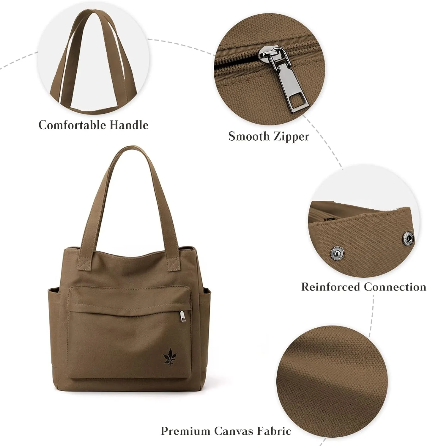 Women Handbag Canvas Shoulder Bag Casual Tote Purse