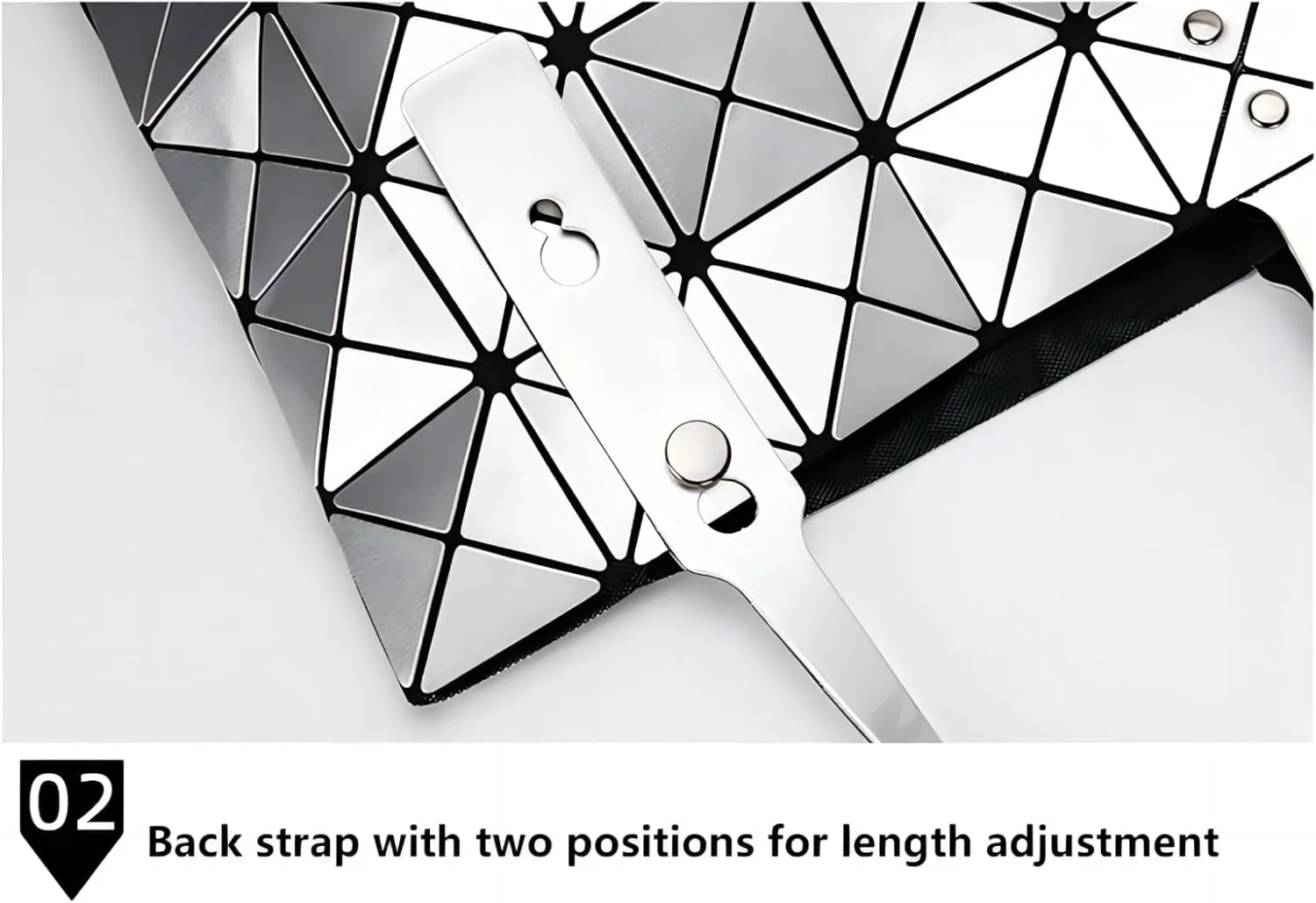 Women Handbags Geometric Luminous Bag PU LeatherBag Ladies Shoulder Bag tote bag lattice Sliver