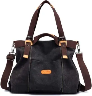 Women Hobo Handbags Canvas Casual Vintage Shoulder bag Daily Purse Tote Crossbody Shopper Bag