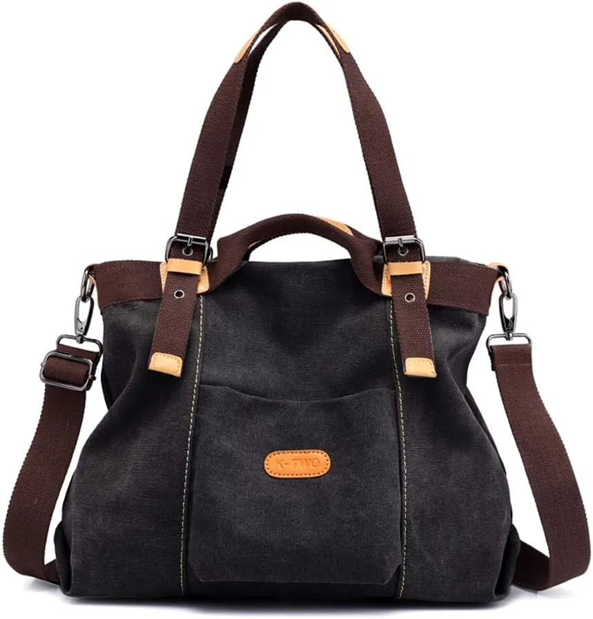 Women Hobo Handbags Canvas Casual Vintage Shoulder bag Daily Purse Tote Crossbody Shopper Bag