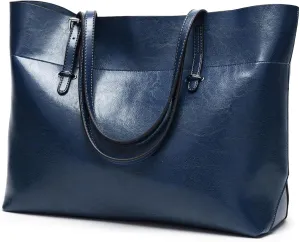 Women Leather Tote Bag Mens Top Handle Satchel Handbags PU Faux Leather Tassel Shoulder Purse Plain