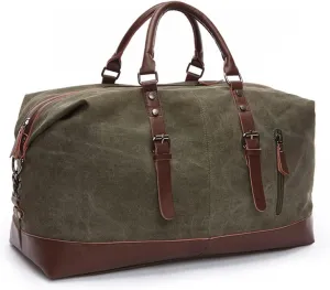 women Men Travel Carry on Luggage Men Duffel Bags Travel Tote Large Weekend Bag Overnight (Army Green)