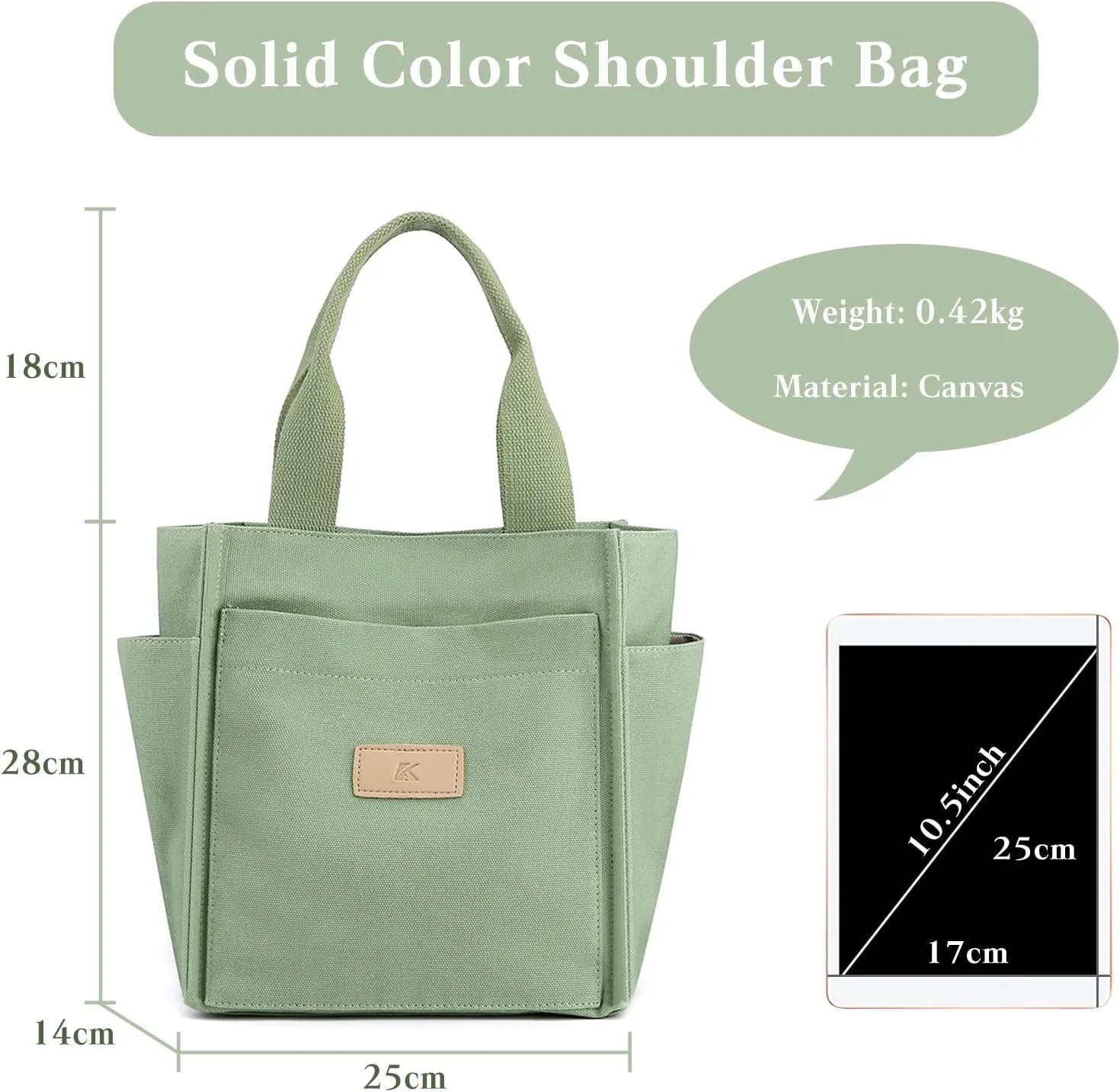 Women Shoulder Bag Casual Handbag Canvas Tote Purse Ladies Top Handle Bag