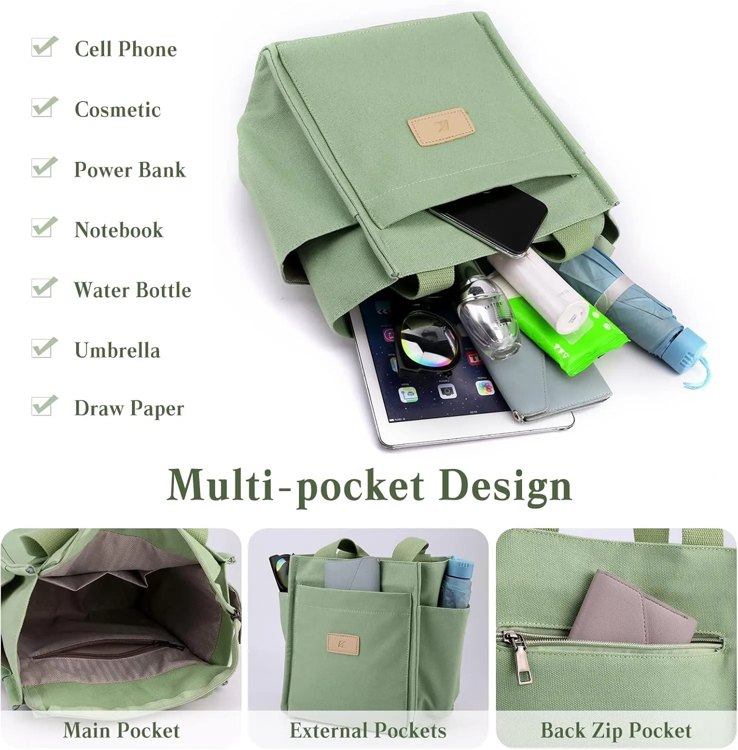 Women Shoulder Bag Casual Handbag Canvas Tote Purse Ladies Top Handle Bag