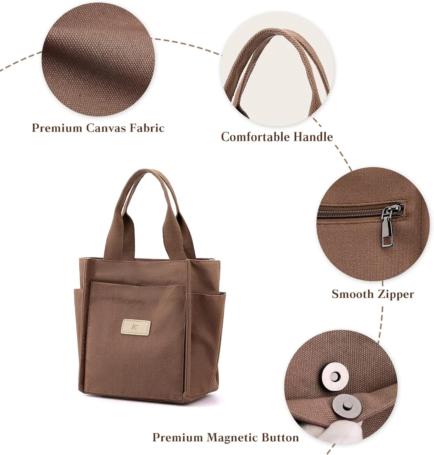 Women Shoulder Bag Casual Handbag Canvas Tote Purse Ladies Top Handle Bag