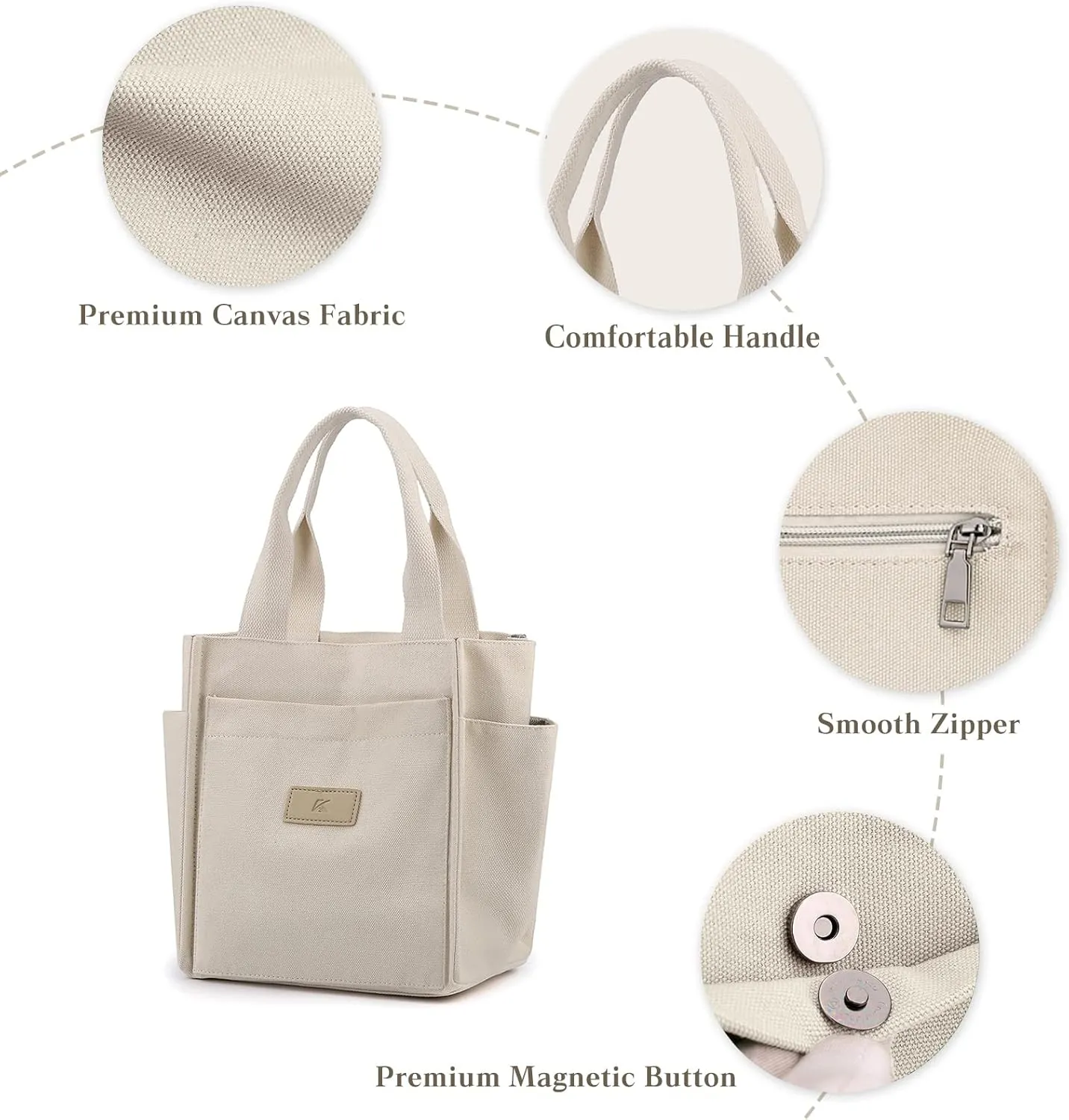 Women Shoulder Bag Casual Handbag Canvas Tote Purse Ladies Top Handle Bag