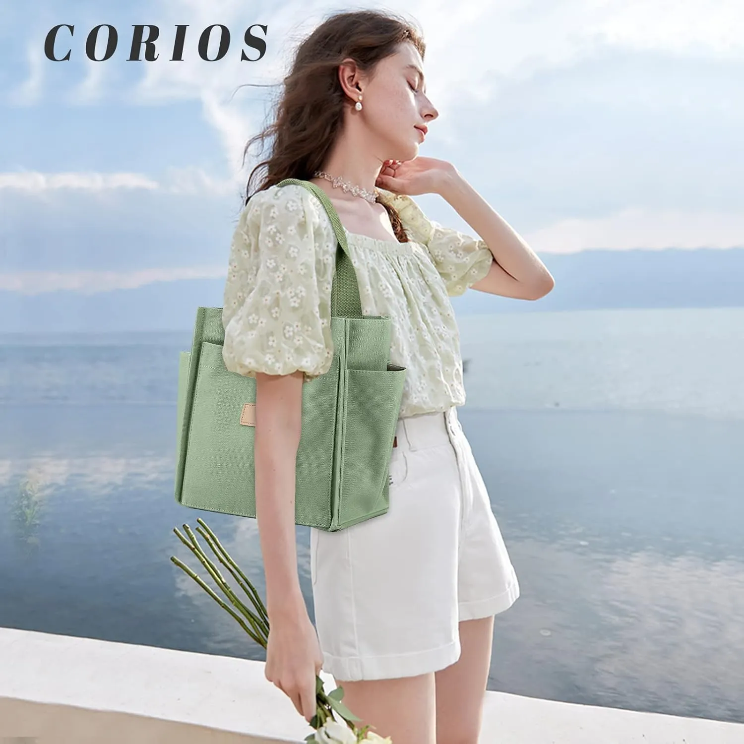 Women Shoulder Bag Casual Handbag Canvas Tote Purse Ladies Top Handle Bag