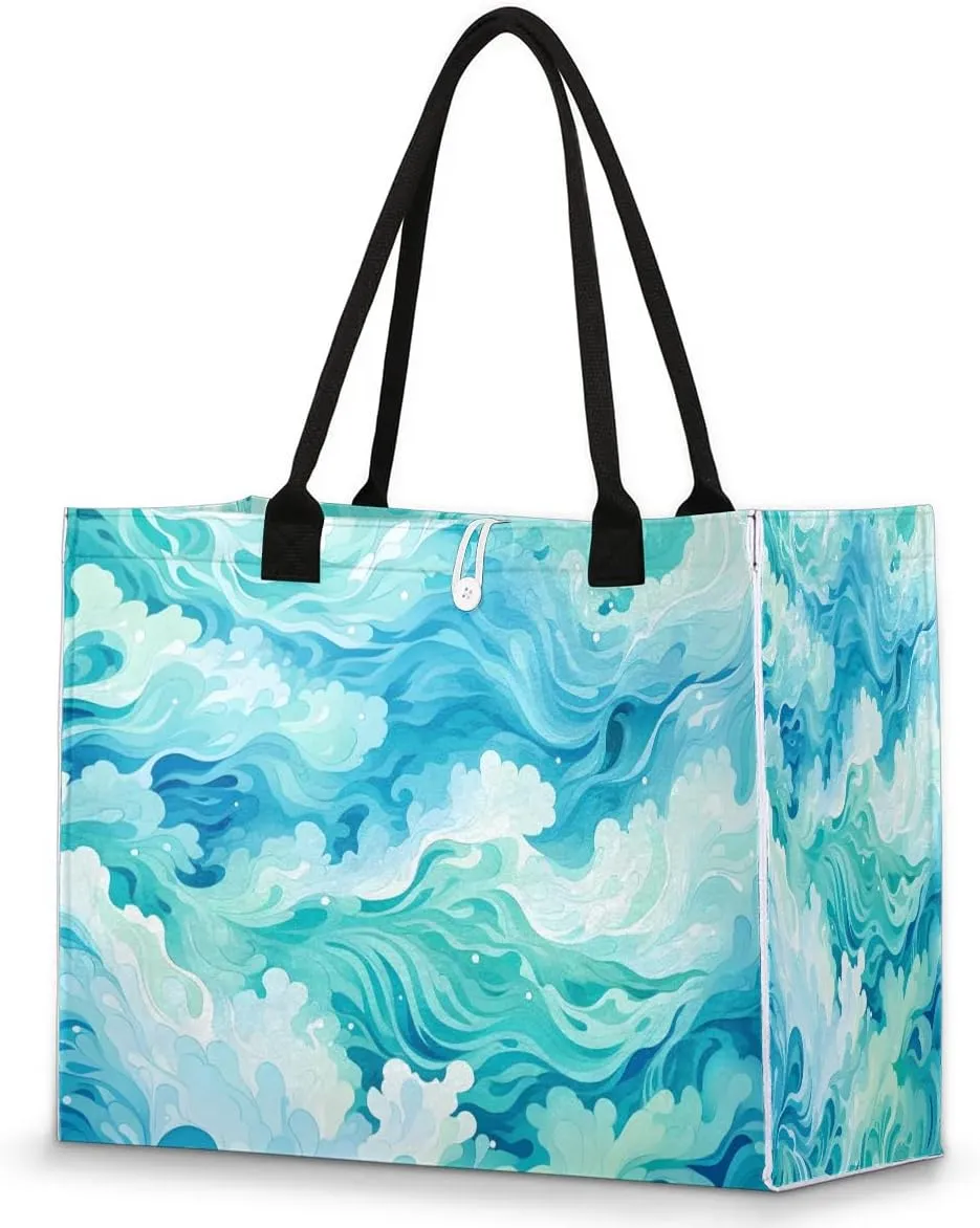 Womens Birthday Gifts Tote Bag Deep Sea Water Beach Bags for Women Handbags