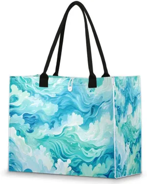 Womens Birthday Gifts Tote Bag Deep Sea Water Beach Bags for Women Handbags