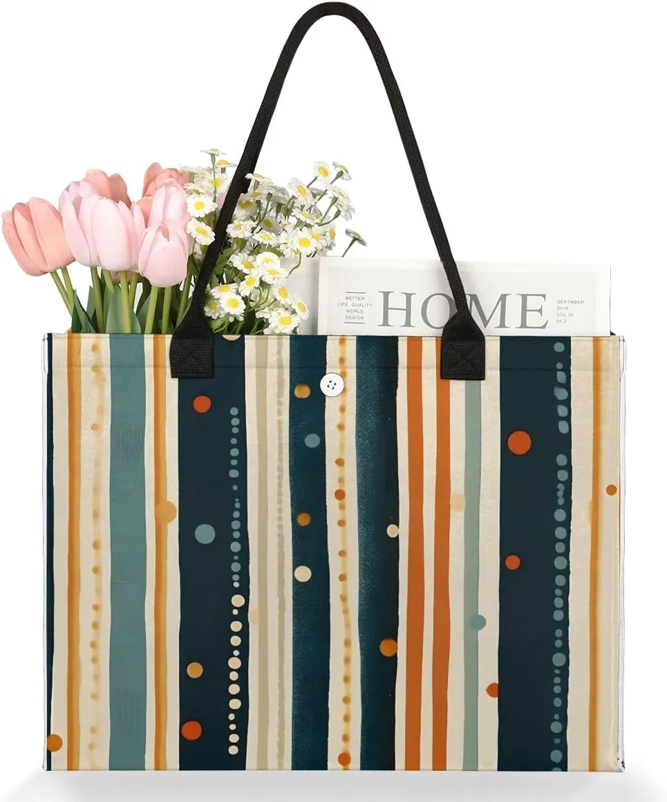 Womens Birthday Gifts Tote Bag Geometric Watercolor Doodle Beach Bags for Women Handbags