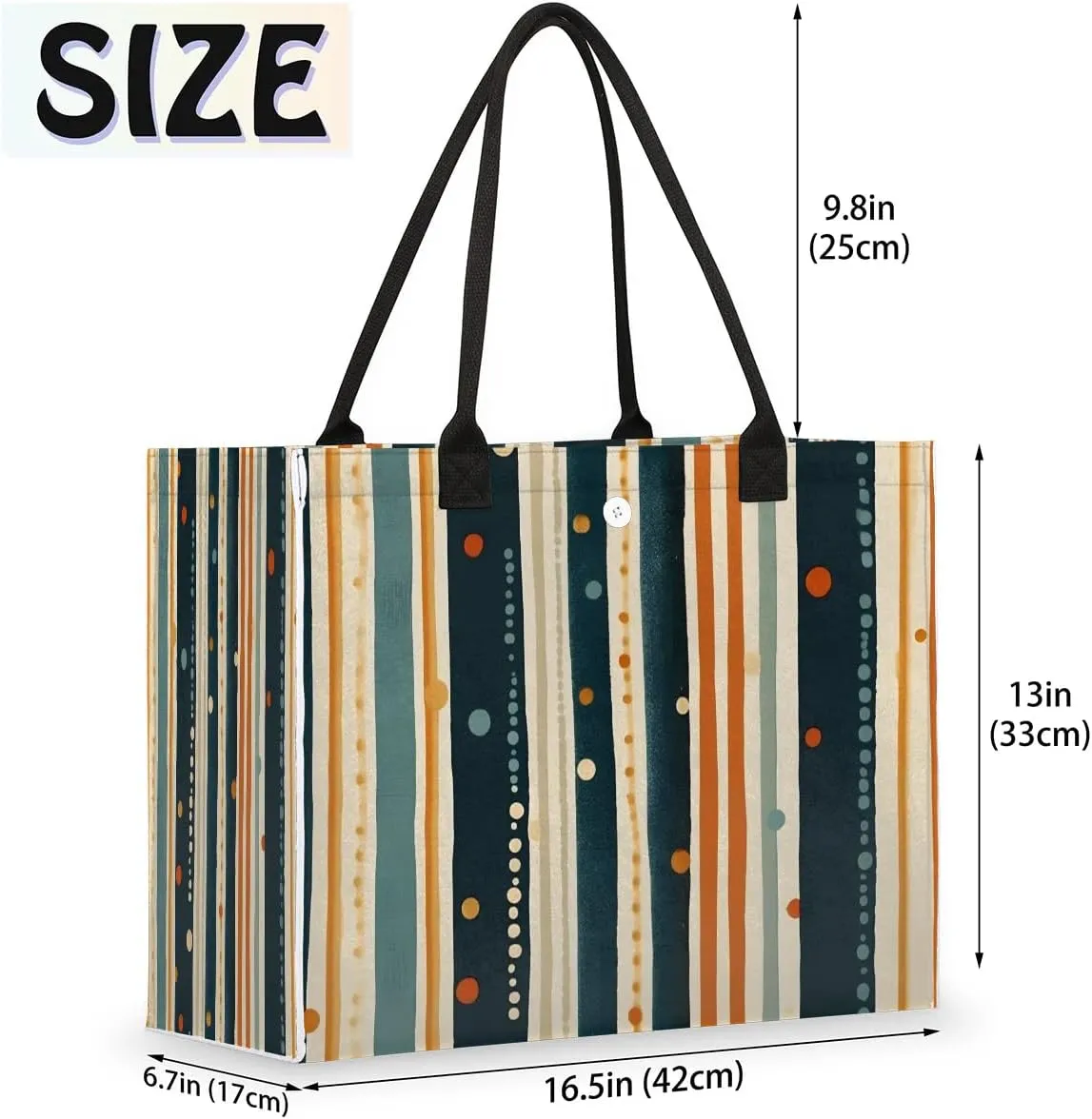 Womens Birthday Gifts Tote Bag Geometric Watercolor Doodle Beach Bags for Women Handbags