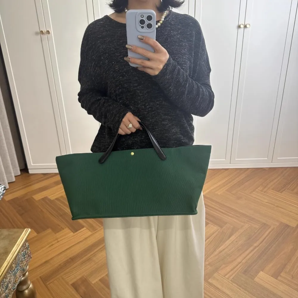 Women's Canvas Leather Totes Handbag Commuting Shoulder Crossbody Armpit Bag Leisure Versatile Casual Chic Stylish Clutch