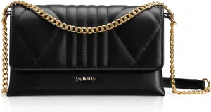 Womens Crossbody Bag Shoulder Bag with Adjustable Chain Strap Leather Messenger Bag Magnetic Buckle Closure