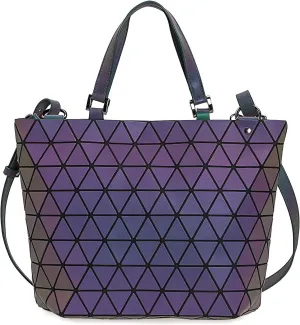 Women's Geometric Luminous Handbag Holographic Reflective Crossbody Bag Shoulder Bag