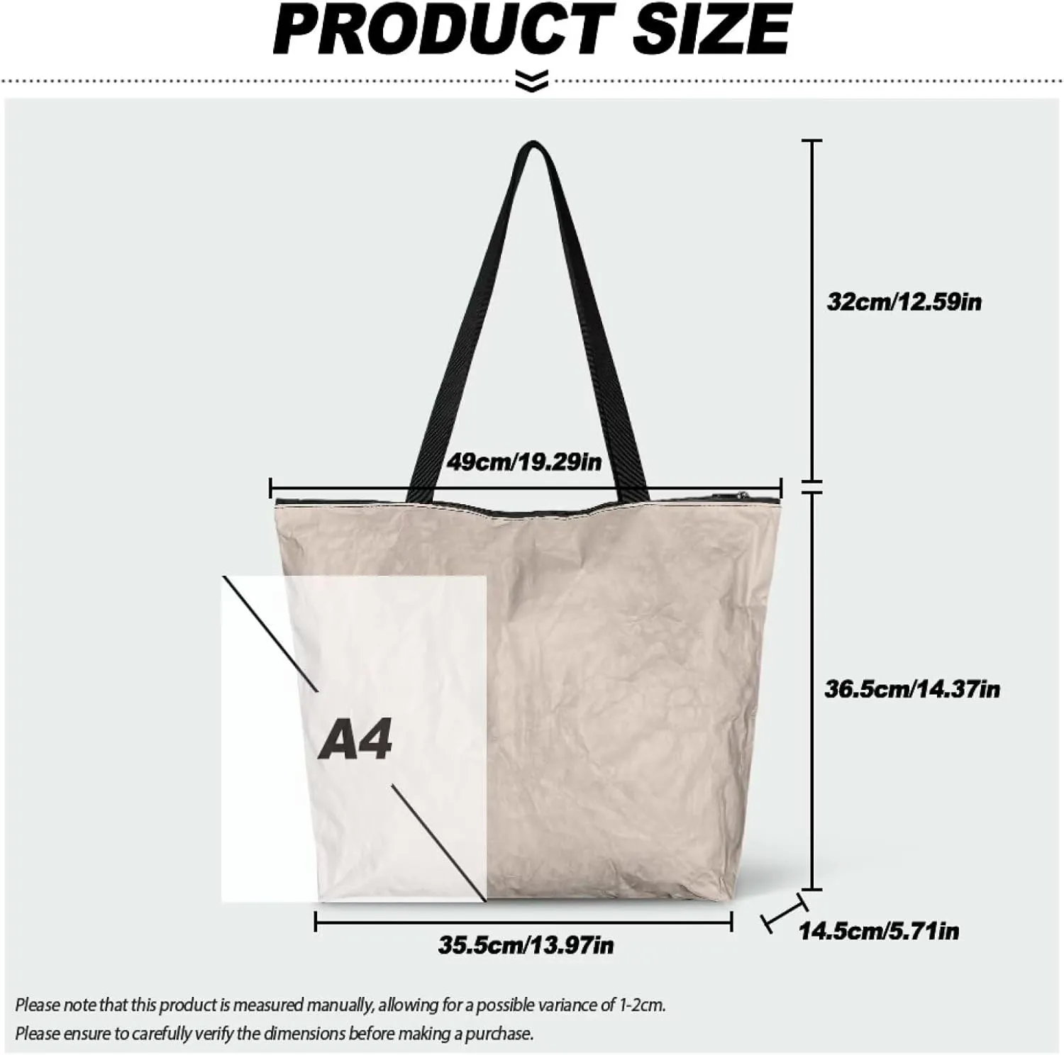 Women's Handbag Large Tote Bag Zipper Closure, Couple Animals Print Eco Friendly Shopping Paper Tote Storage Bag
