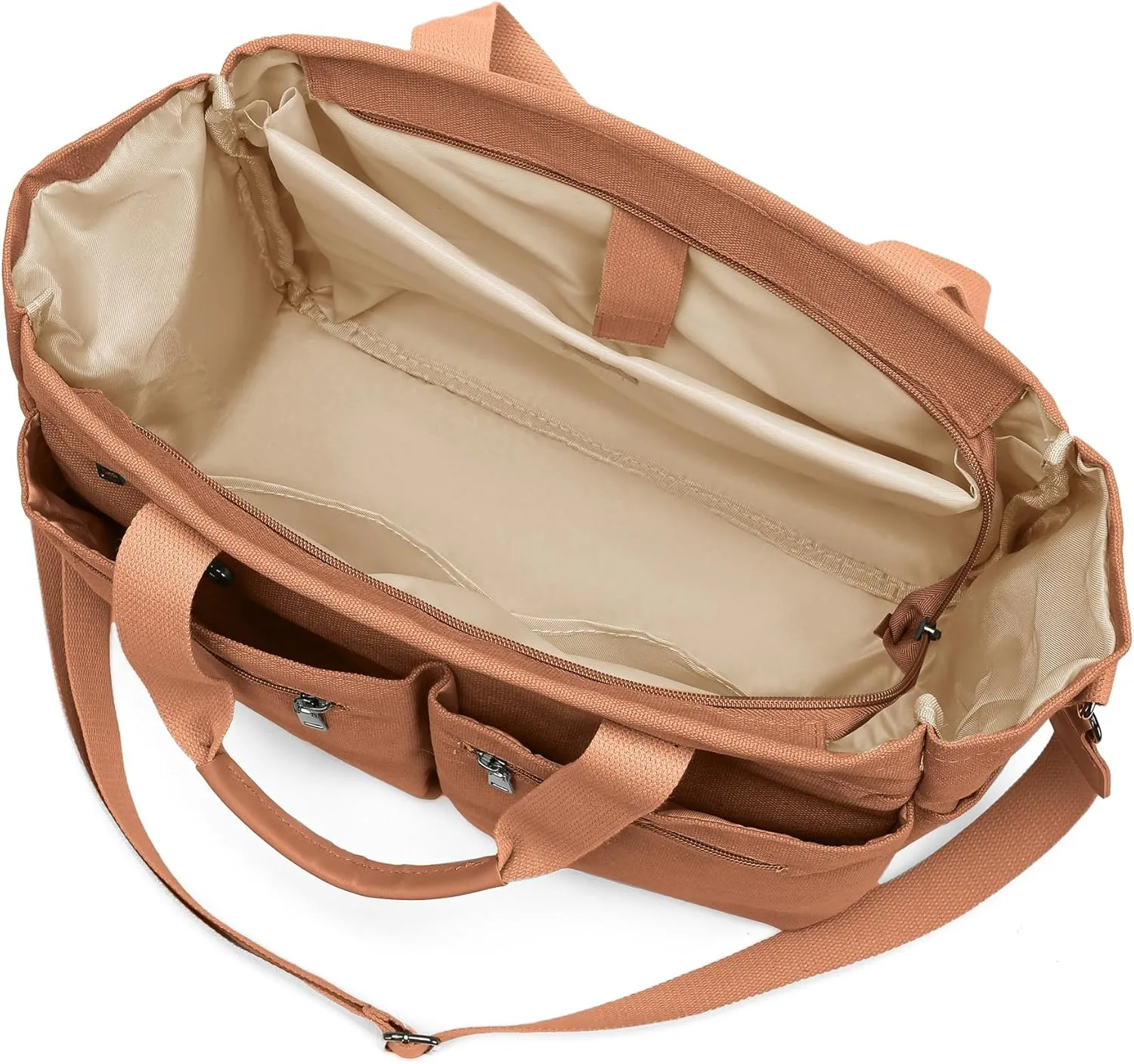 Women's Large Canvas Tote Bag Set (2PCs) - Ideal for Laptop, Hobo, Crossbody, Handbag, Travel, Gym & Work