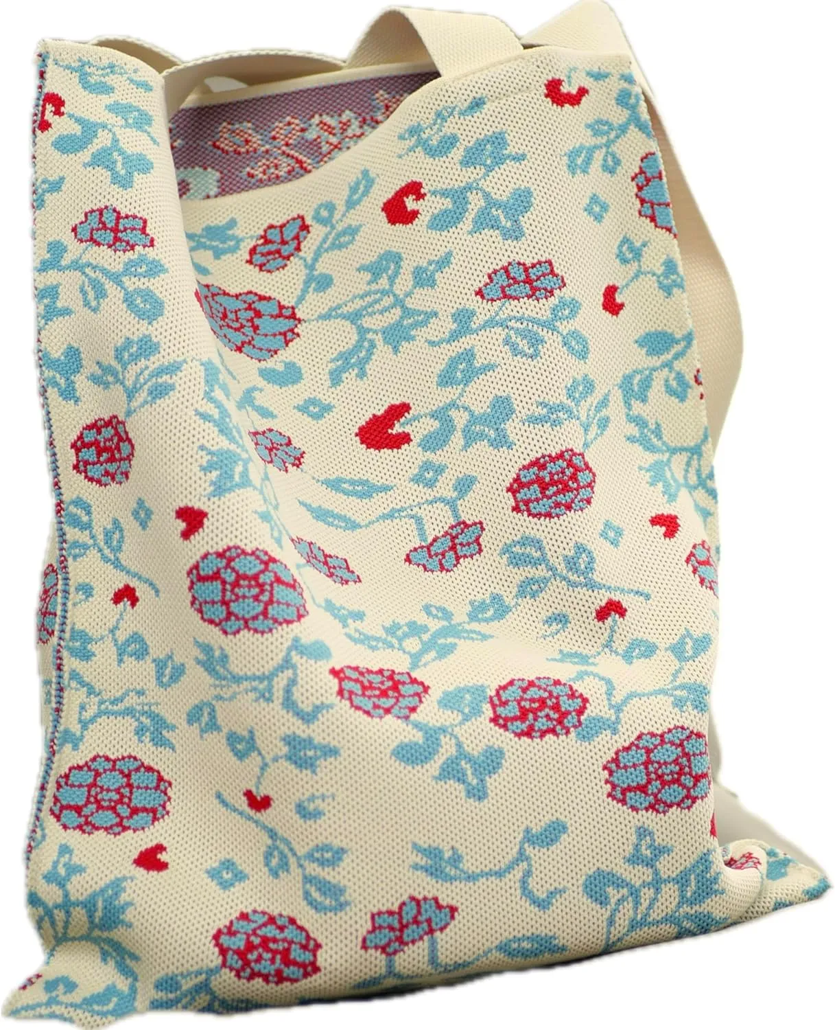 Women's Shoulder Handbags Cute Tote Bags Crocheted Bags Large Knit Tote Fun Big Pattern Beach Tote…