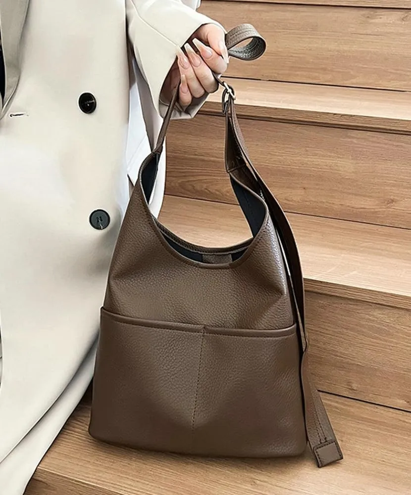 Women's Soft PU Leather Shoulder Crossbody Bag Large Bucket Totes Fashion Handbag Purse Top Handle Bag
