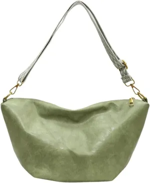 Women's Soft Shoulder Crossbody Bag Fashion PU Leather Totes Large Dumpling Handbag Retro Purse Satchel