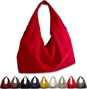 Women's Solid Color Textured Draped Tote Bag Minimalist Versatile Large Capacity Shoulder Hobo Bag Travel Sport