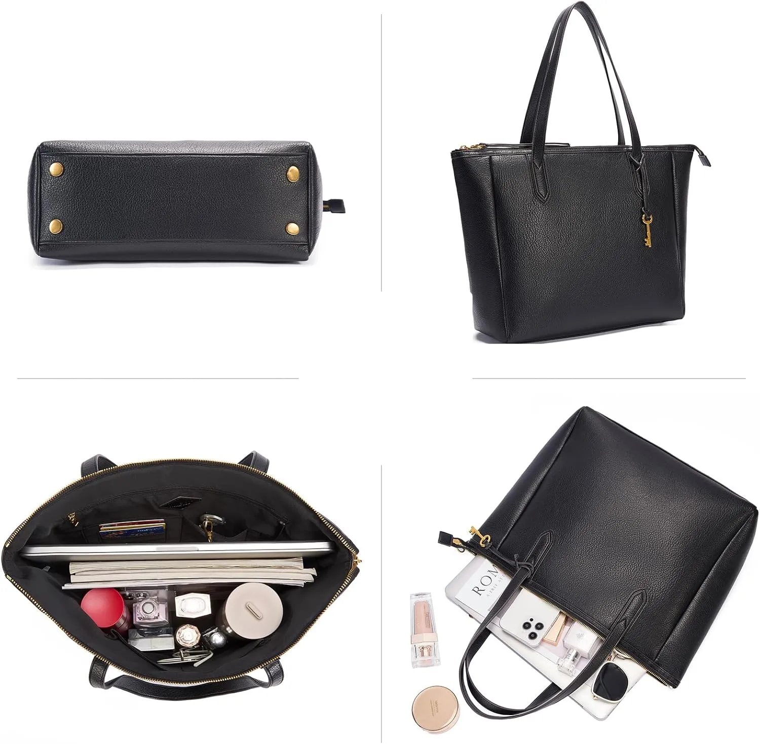 Women's Tote Bag Leather Handbag for Women 16L Large Capacity Travel Purses Ladies Shoulder Bags