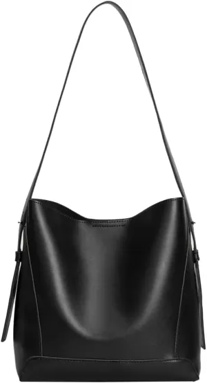 Women's Trendy Shoulder Crossbody Bag Vegan Leather Bucket Purse Large Totes Soft Handbag Top Handle Satchel