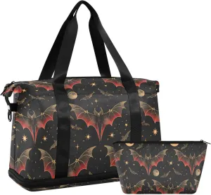 Women's Weekender Duffle Bag for Travel and Gym with Toiletry and Shoes Compartment