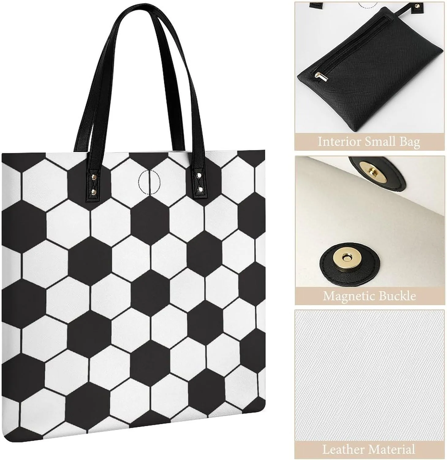 Wooden Wood Planks Fashionable All Printed Leather Handbag Unisex