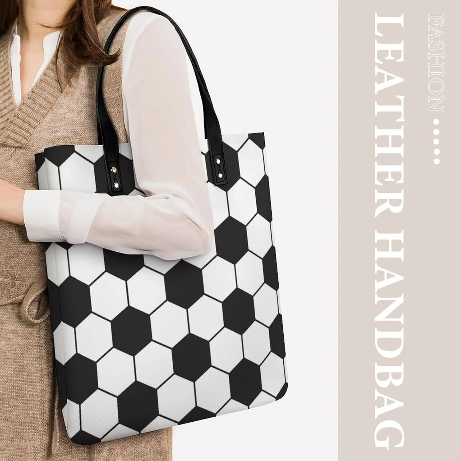 Wooden Wood Planks Fashionable All Printed Leather Handbag Unisex