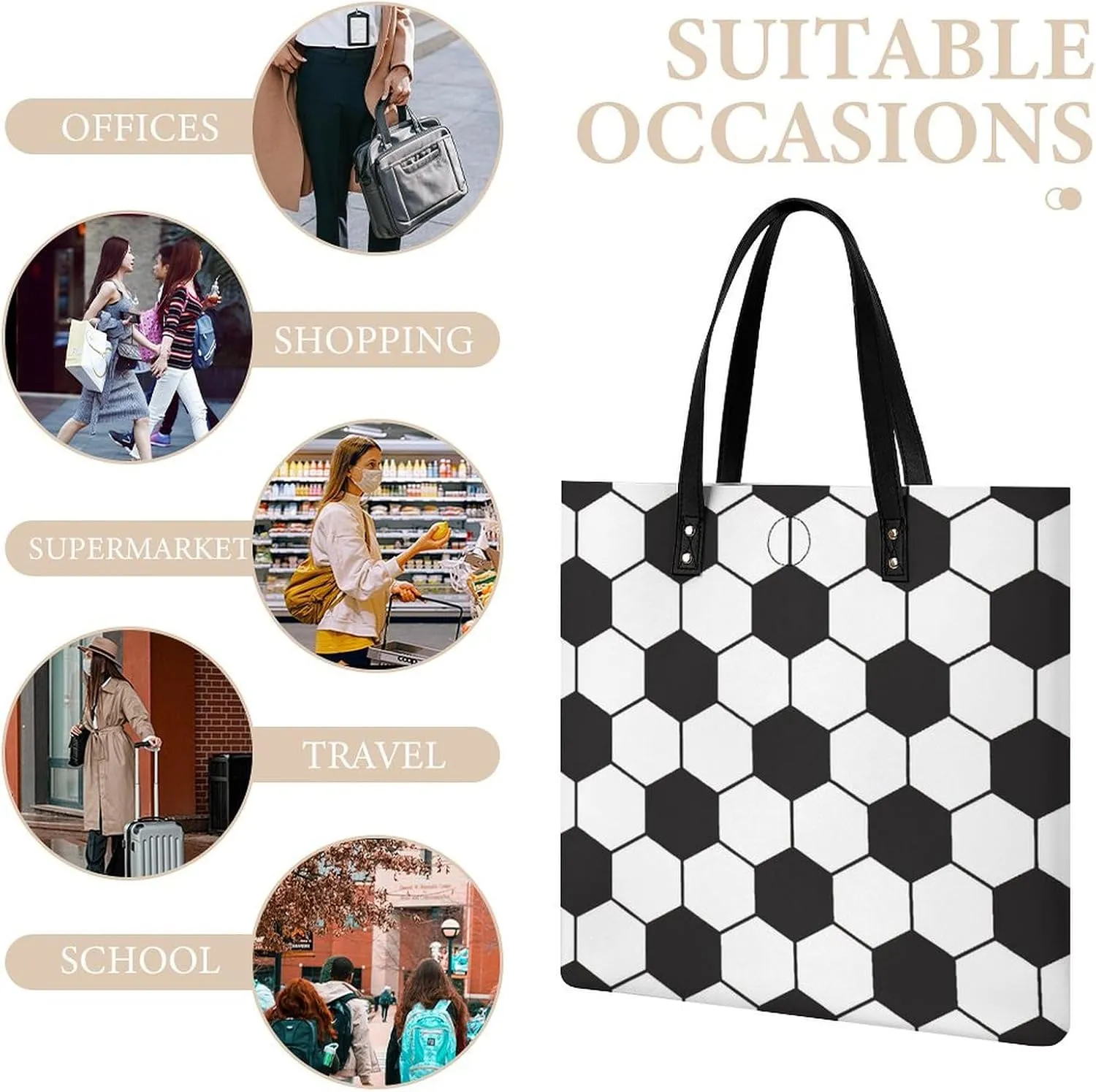 Wooden Wood Planks Fashionable All Printed Leather Handbag Unisex