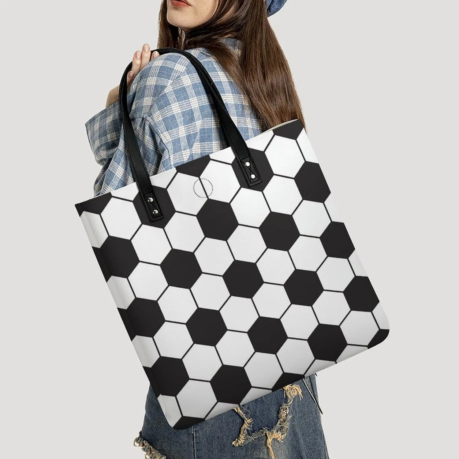 Wooden Wood Planks Fashionable All Printed Leather Handbag Unisex