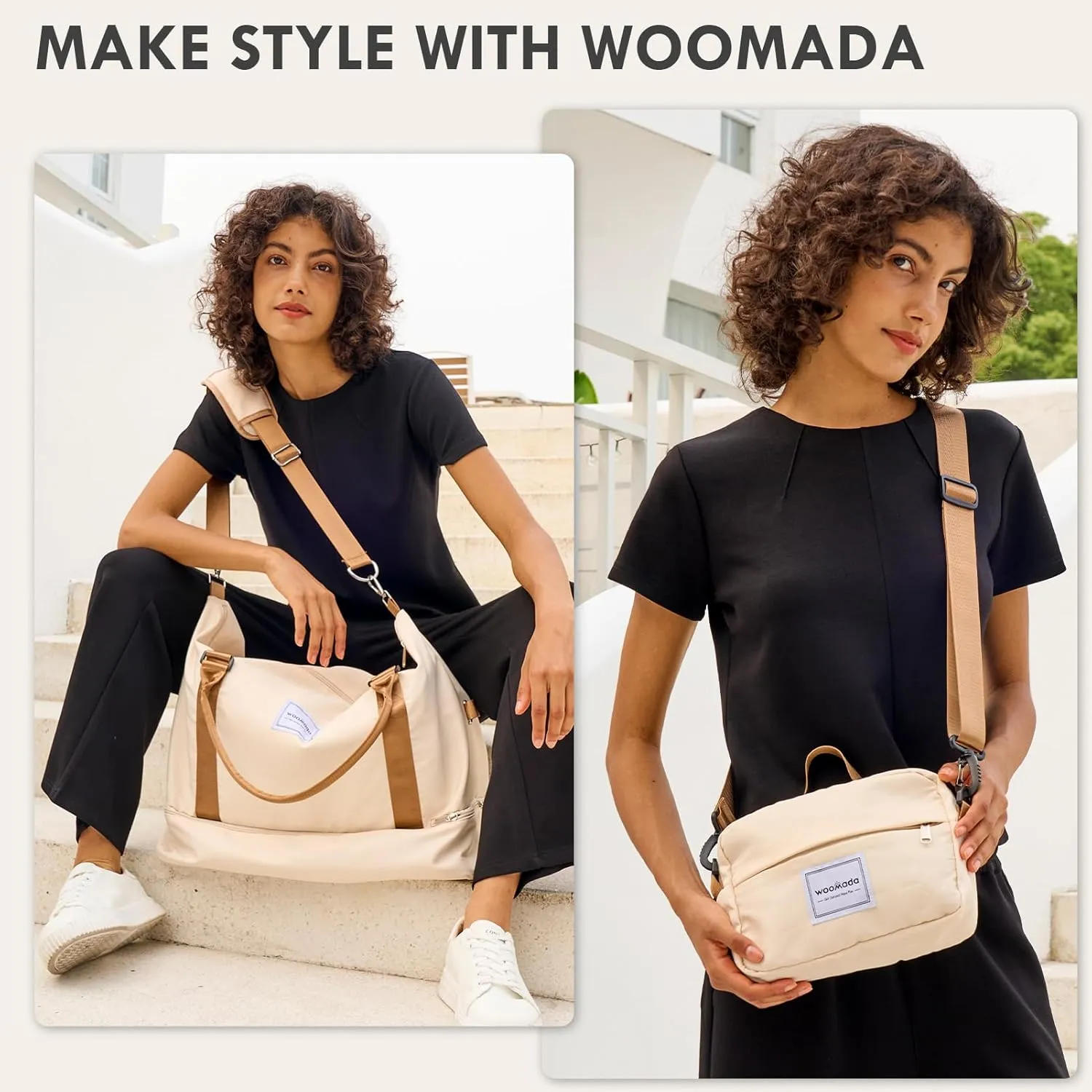 WOOMADA Weekender Bag for Women,Travel Carry On Bag with Shoe Compartment, Hospital Mom Bag for Labor and Delivery, Overnight Travel Duffle Bag with Toiletry Bag(army green)